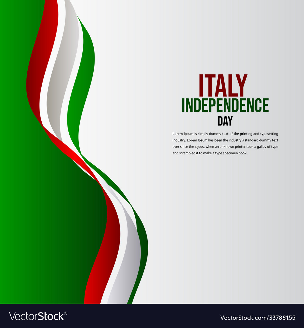 Happy italy independence day celebration template Vector Image