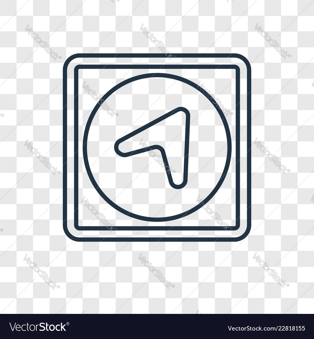 Navigation concept linear icon isolated vector image Navigation concept linear icon isolated