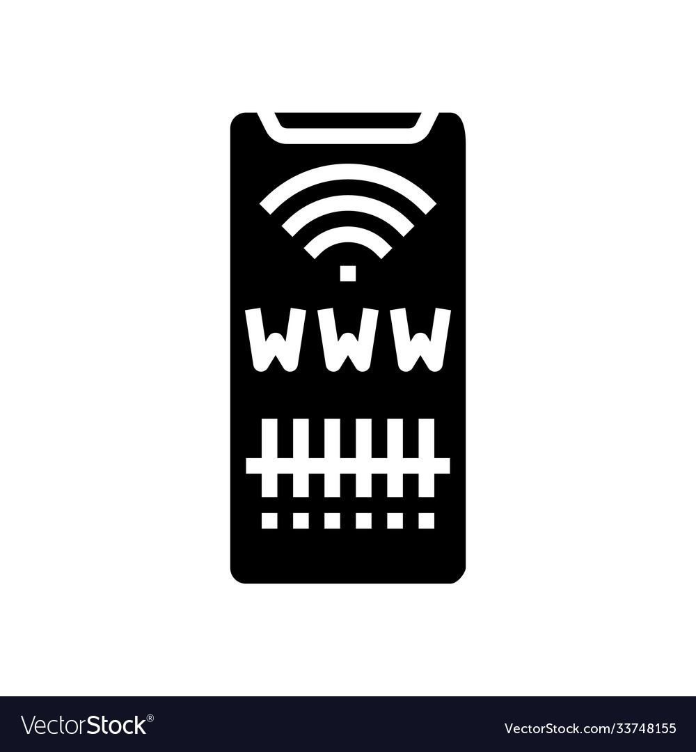 Qr code for search web site glyph icon
