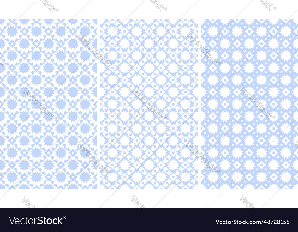 Seamless patterns set vector image Seamless patterns set