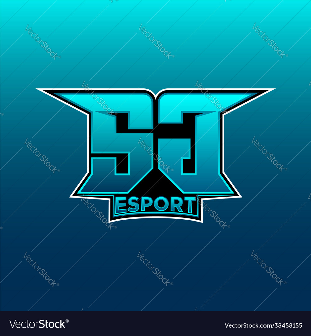 Sg Initial Gaming Logo Esports Geometric Designs Vector Image