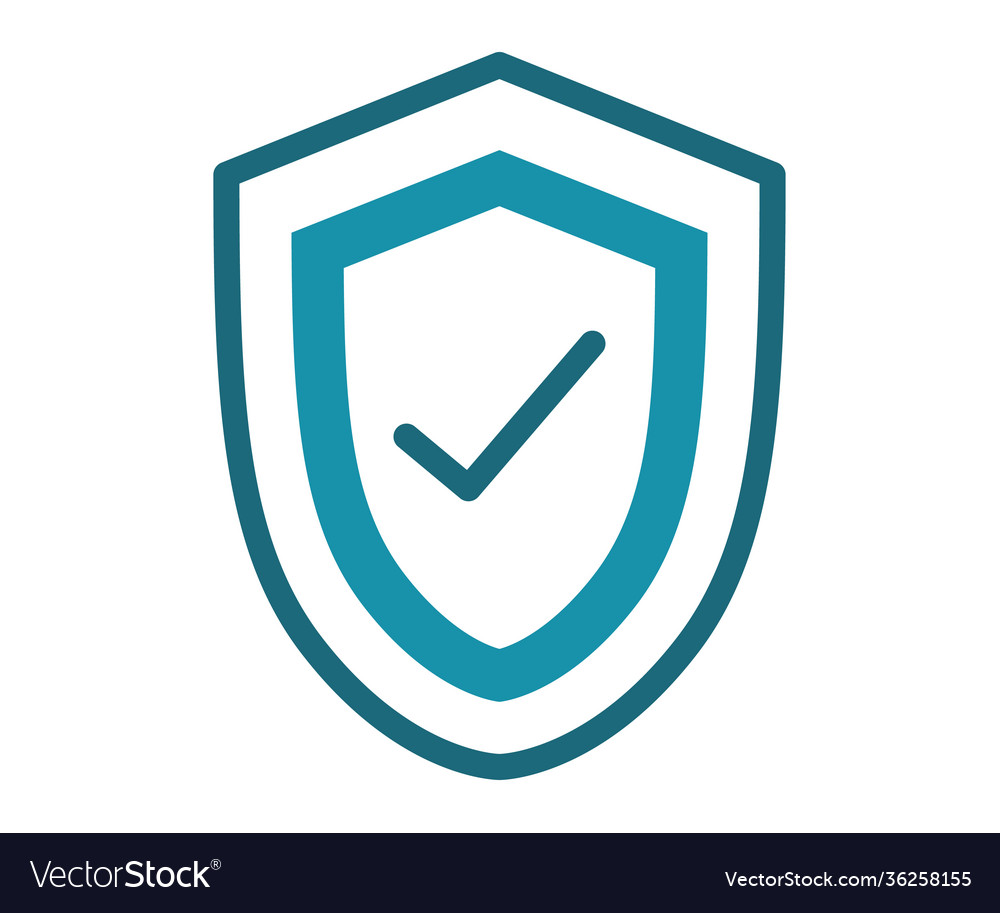 Shield secure safe single isolated icon vector image Shield secure safe single isolated icon