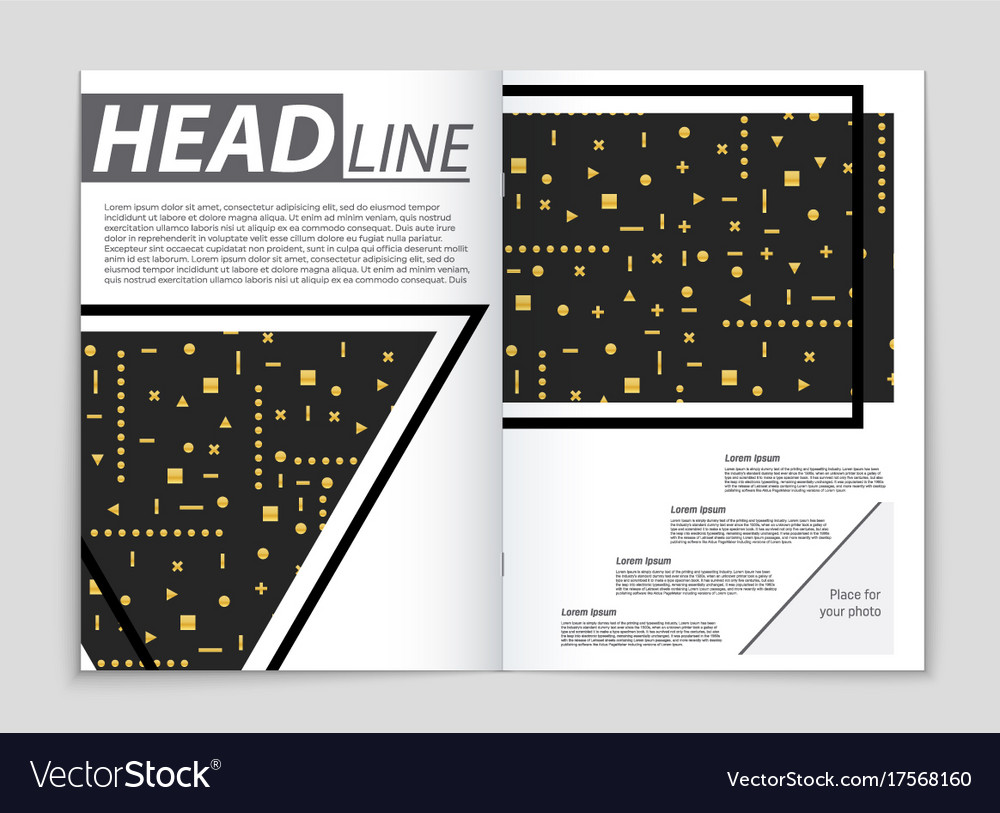 Abstract layout background set for art