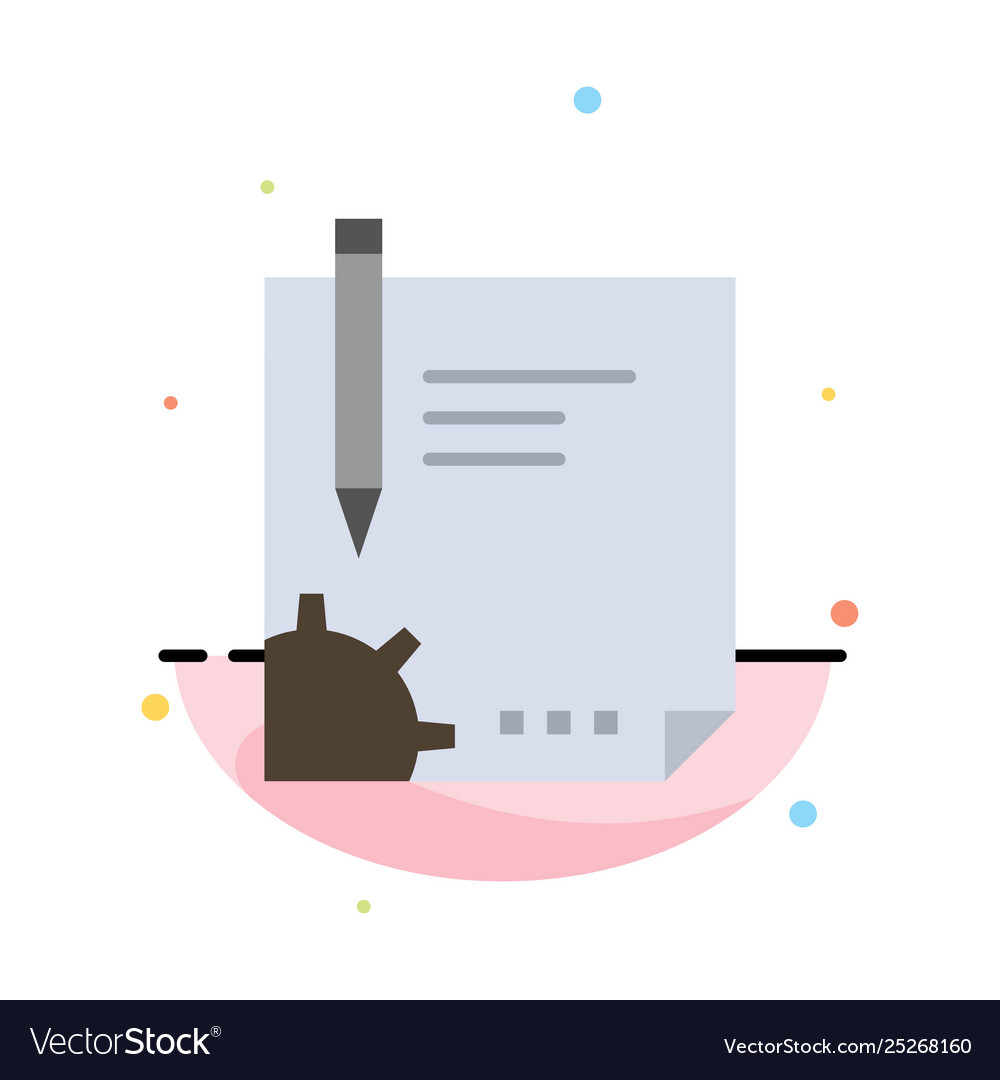 Contract document file page paper sign signing vector image Contract document file page paper sign signing