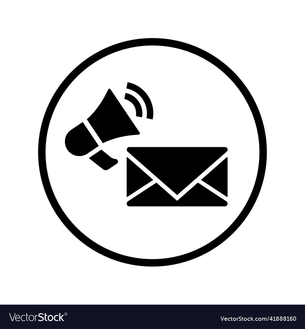 E-Mail Marketing Icon schwarz