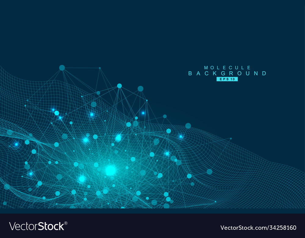 Geometric abstract background with connected line vector image Geometric abstract background with connected line