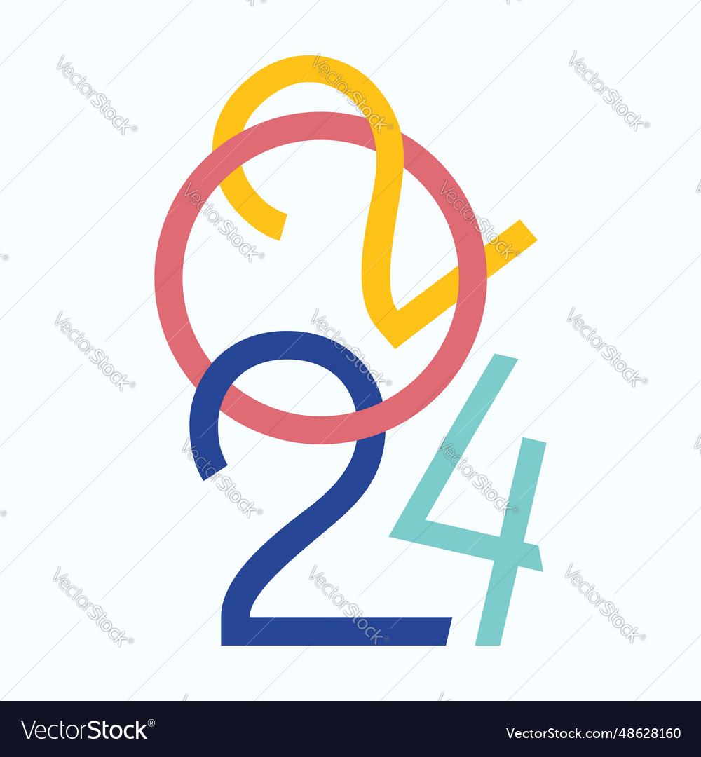 Frohes neues Jahr 2024 Design vector image Frohes neues Jahr 2024 Design