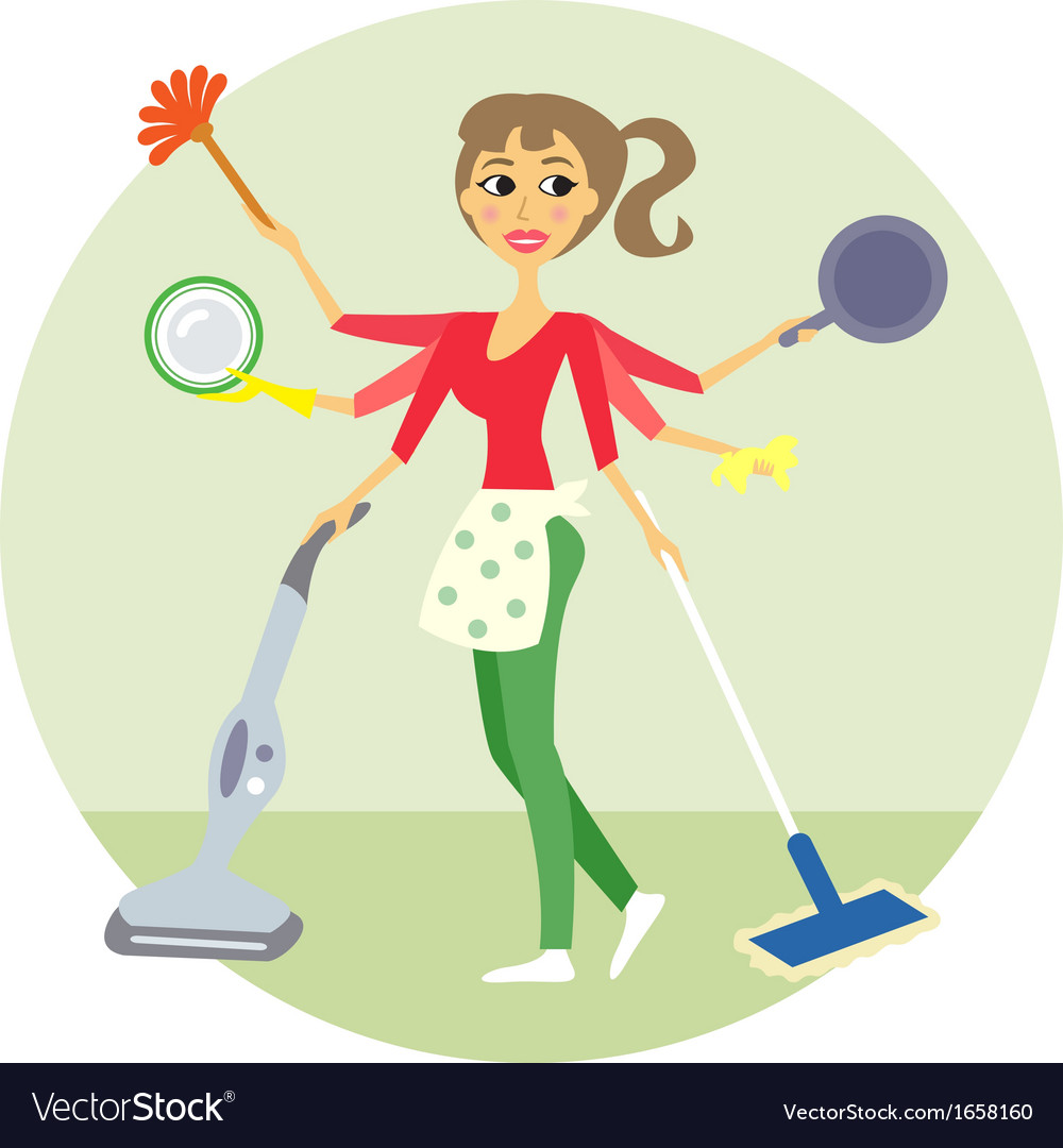 Housewife Royalty Free Vector Image Vectorstock