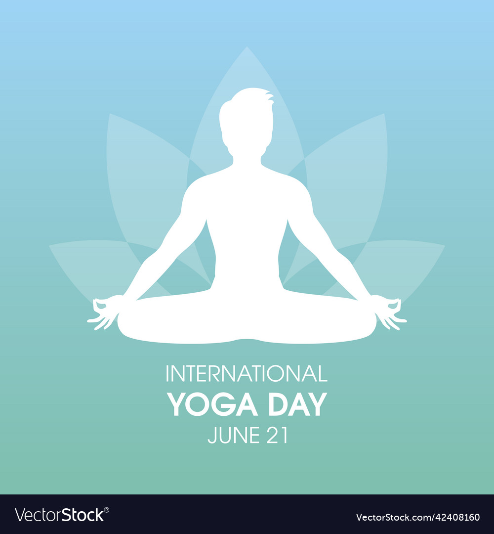 International Yoga Day Royalty Free Vector Image