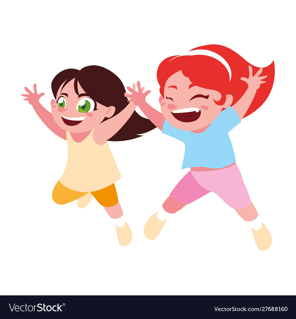 Isolated girls cartoons design Royalty Free Vector Image