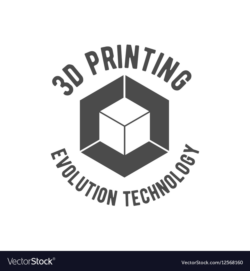 modern printer badges logotypes