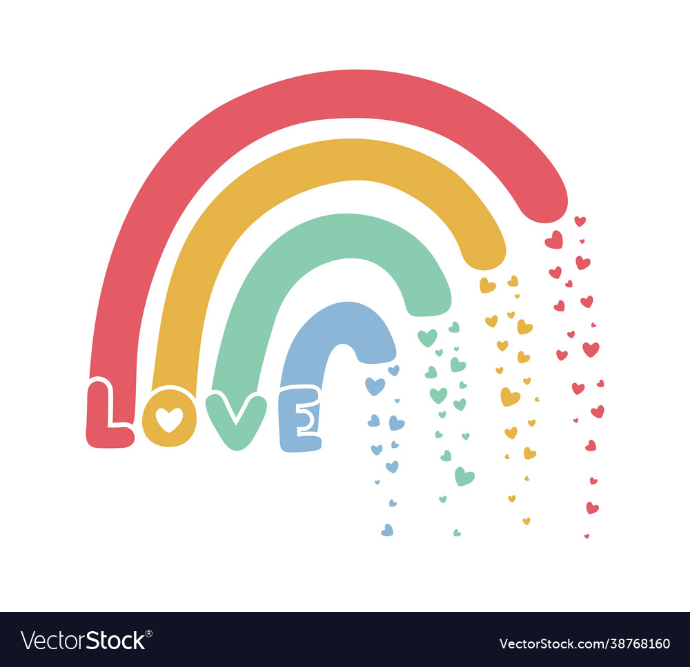 Rainbow for a t-shirt design Royalty Free Vector Image