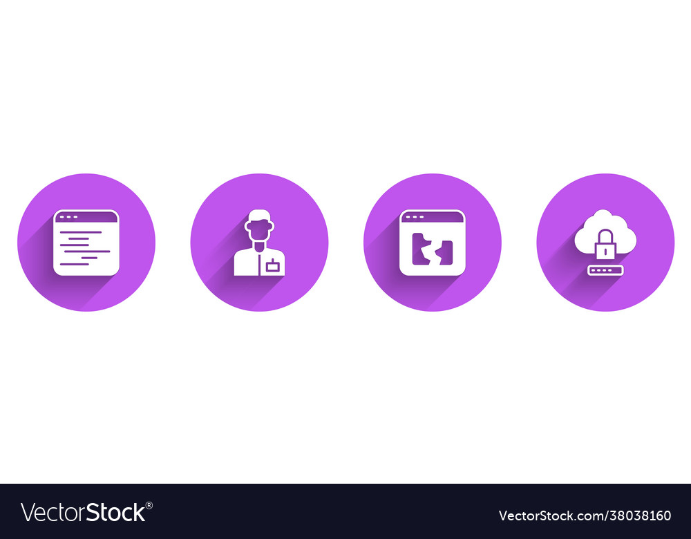 Set software analyst engineer broken file vector image Set software analyst engineer broken file