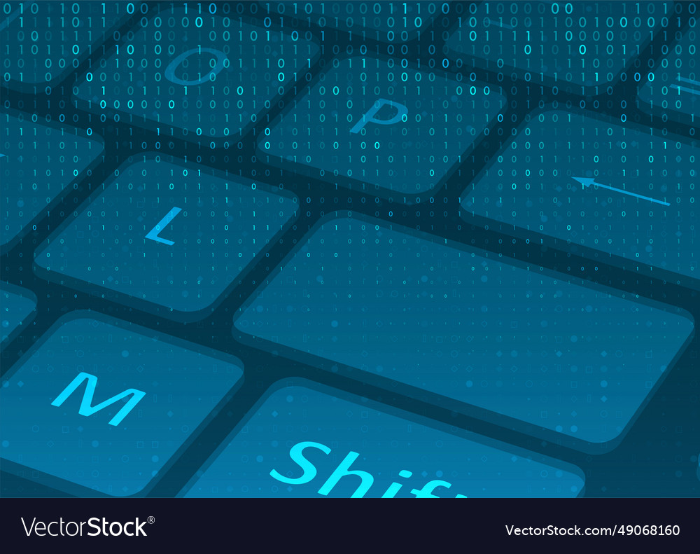 Software concept for computer keyboard vector image Software concept for computer keyboard