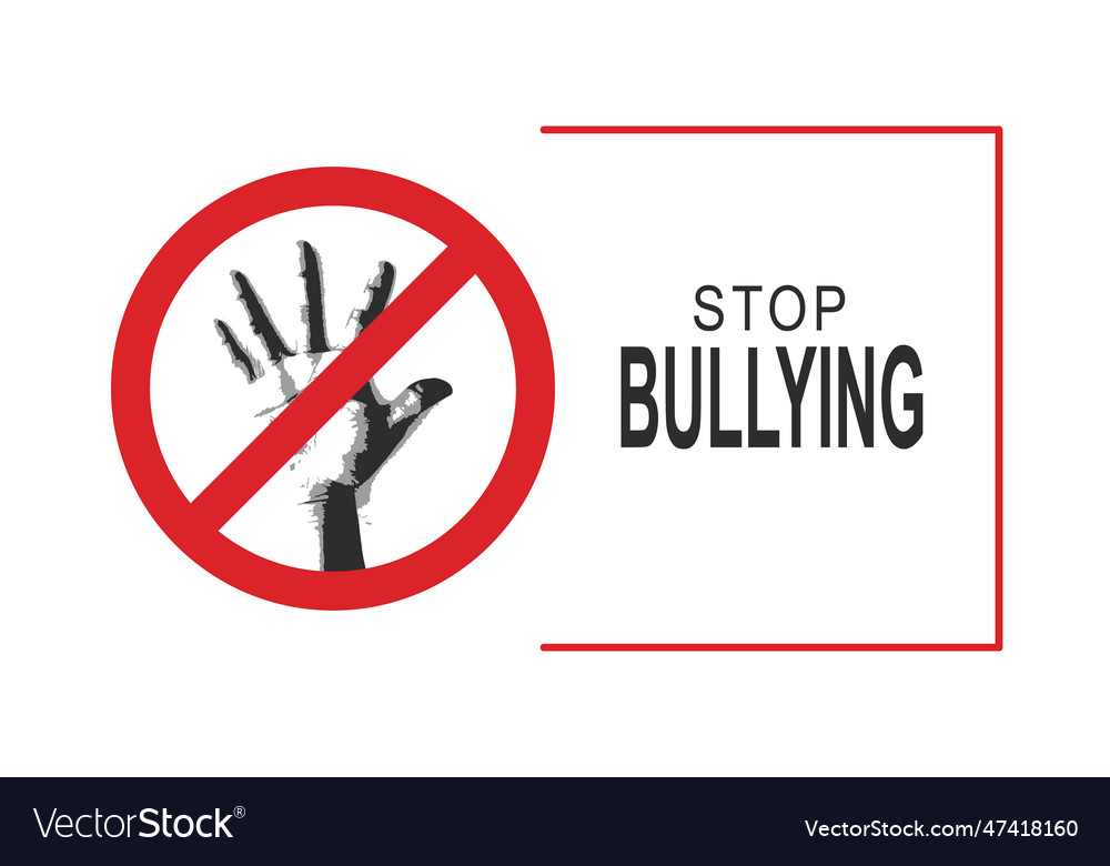 Stop bullying background awareness children Vector Image