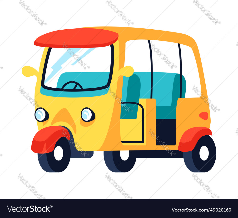 Taxi tuk-tuk - modern flat design style single Vector Image