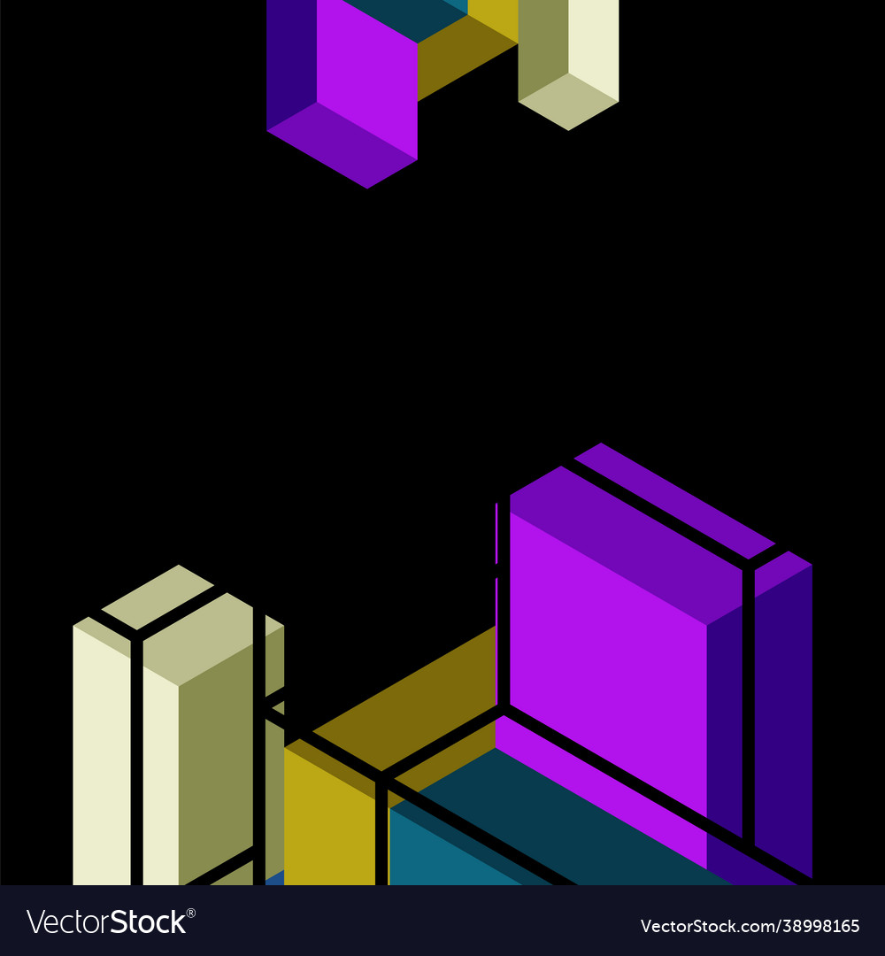 Abstract background 3d cubes cubic elements vector image Abstract background 3d cubes cubic elements
