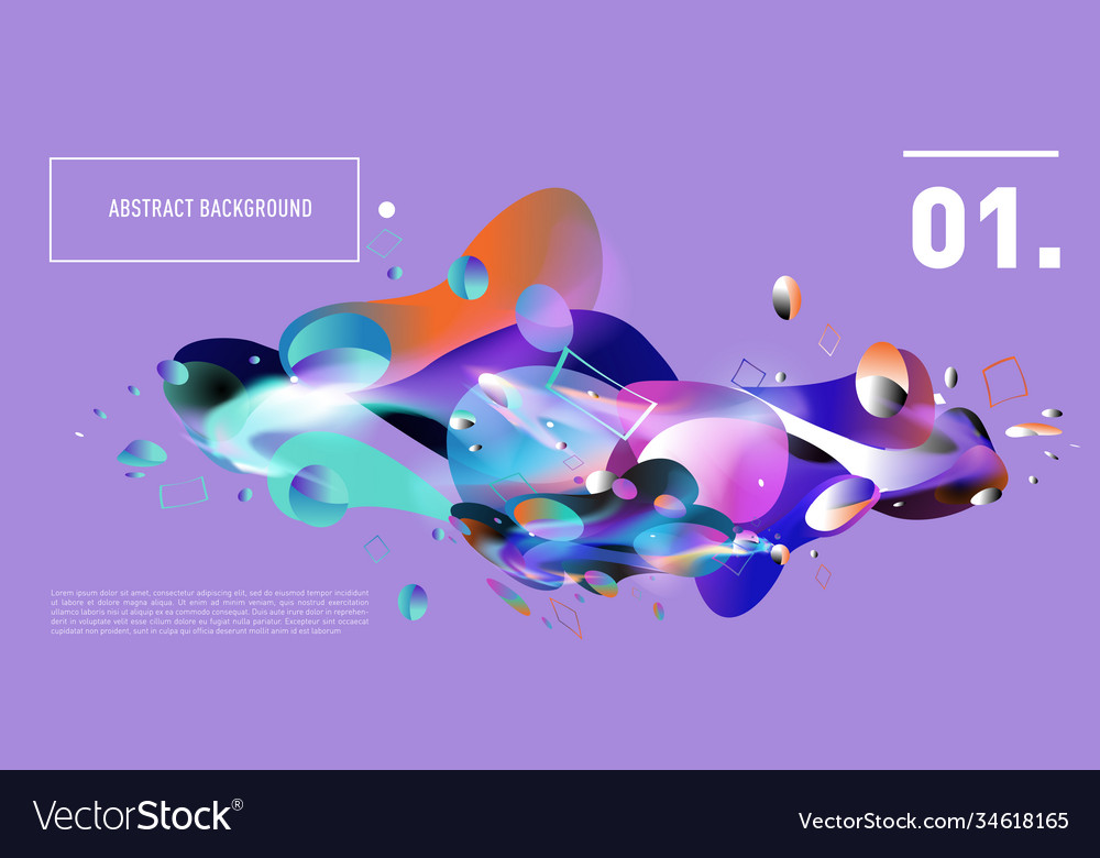 Colorful abstract fluid gradient pattern vector image Colorful abstract fluid gradient pattern