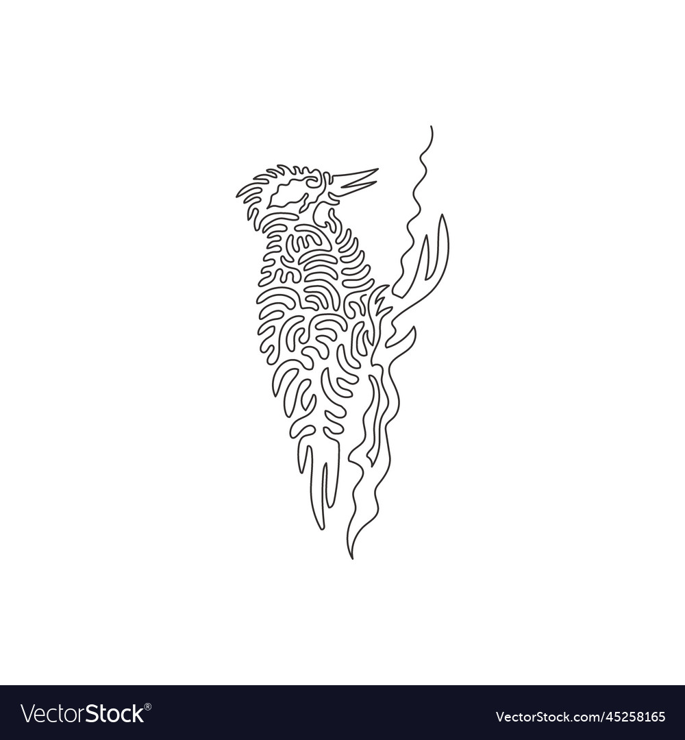 Continuous curve one line drawing of agile tiny vector image Continuous curve one line drawing of agile tiny
