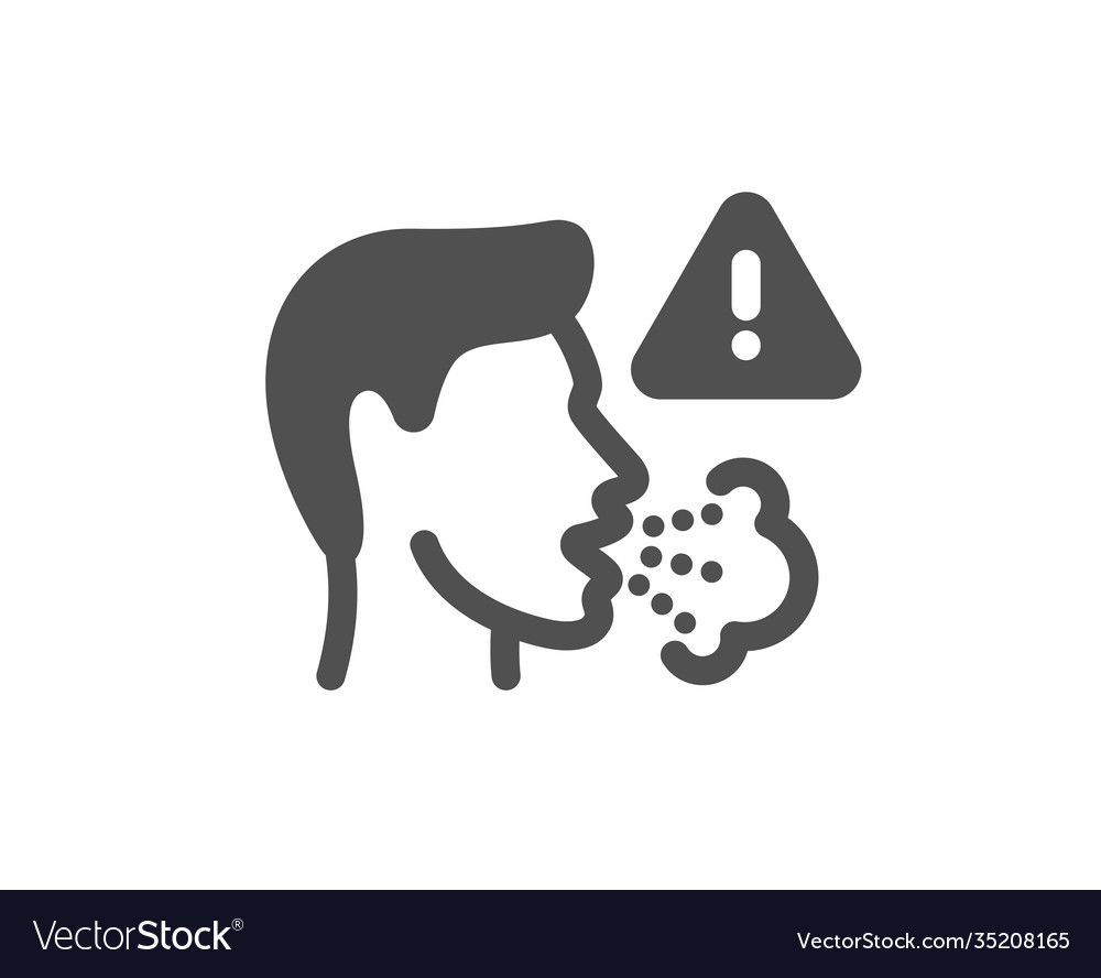 Cough Icon Coronavirus Symptom Sign Royalty Free Vector