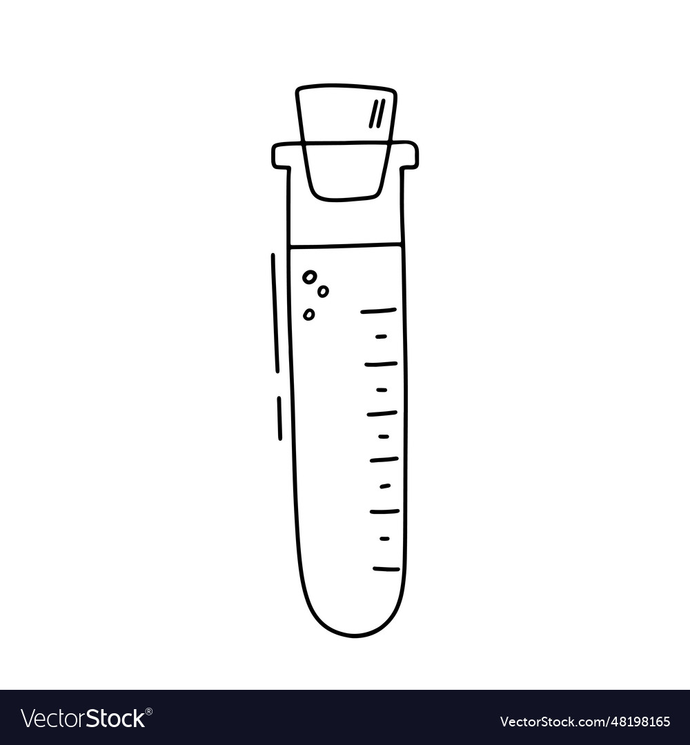 Flask with liquid for scientific experiment vector image Flask with liquid for scientific experiment