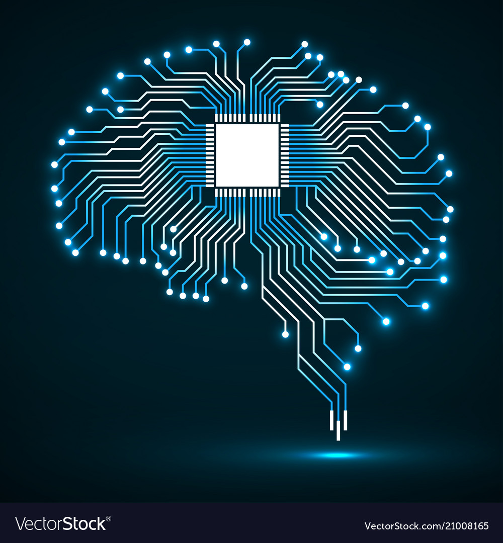 Glowing Brain Technology Circuit