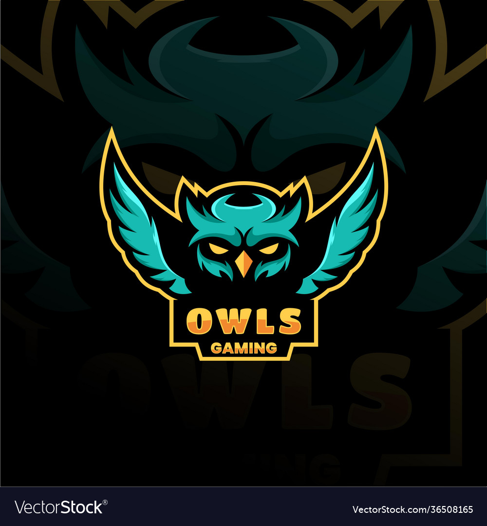 Owl mascot logo esport logo team stock images Vector Image