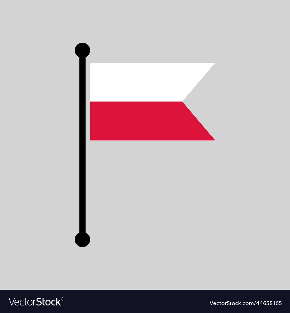 Poland flagpole polish flag map pointer layout Vector Image Poland flagpole polish flag map pointer layout