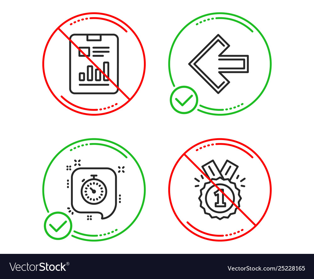 Dokument links Pfeil und Timer Symbolen gesetzt vector image Dokument links Pfeil und Timer Symbolen gesetzt