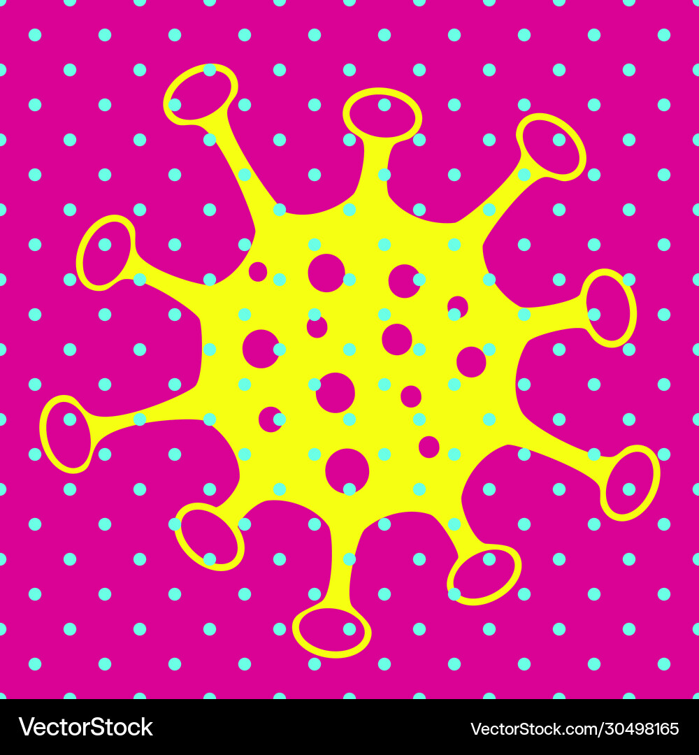 Seamless pattern with molecule coronavirus Vector Image