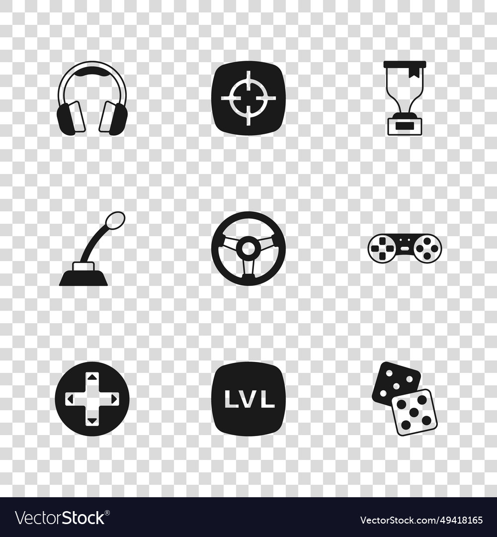 Set level game controller or joystick dice Vector Image Set level game controller or joystick dice