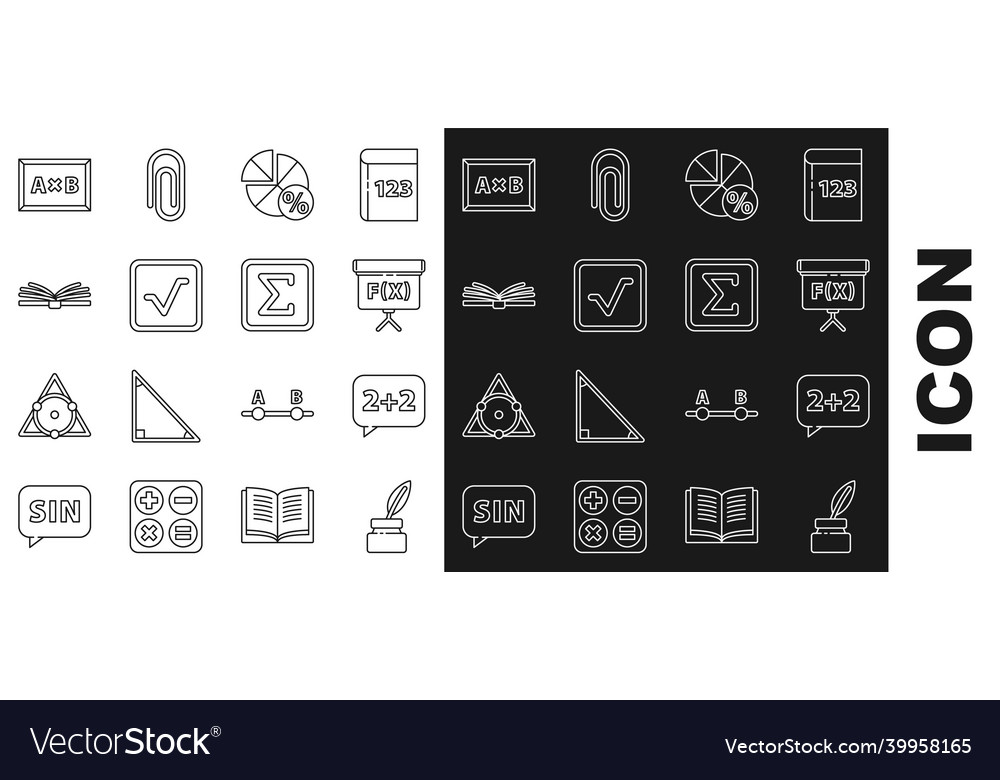 Set line chalkboard graph schedule chart vector image Set line chalkboard graph schedule chart