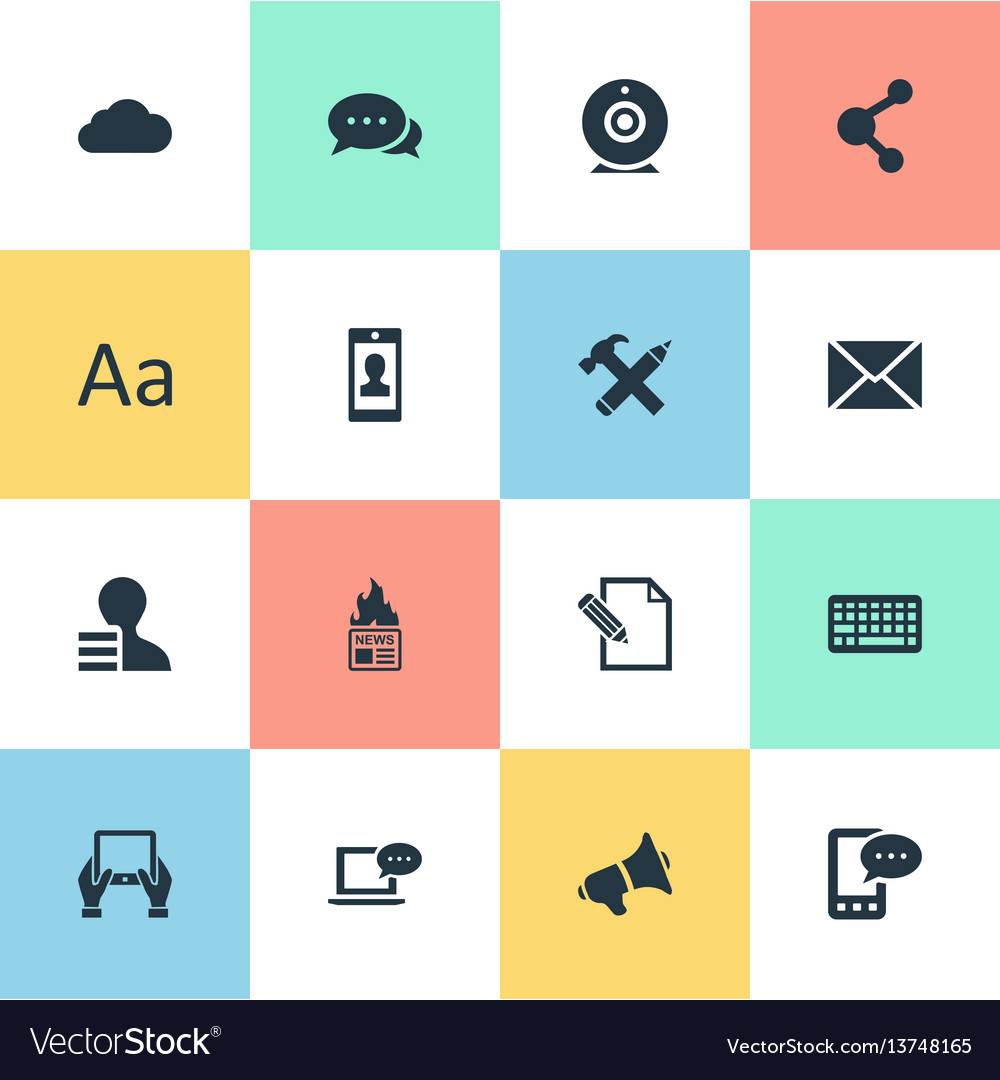 Set of simple user icons