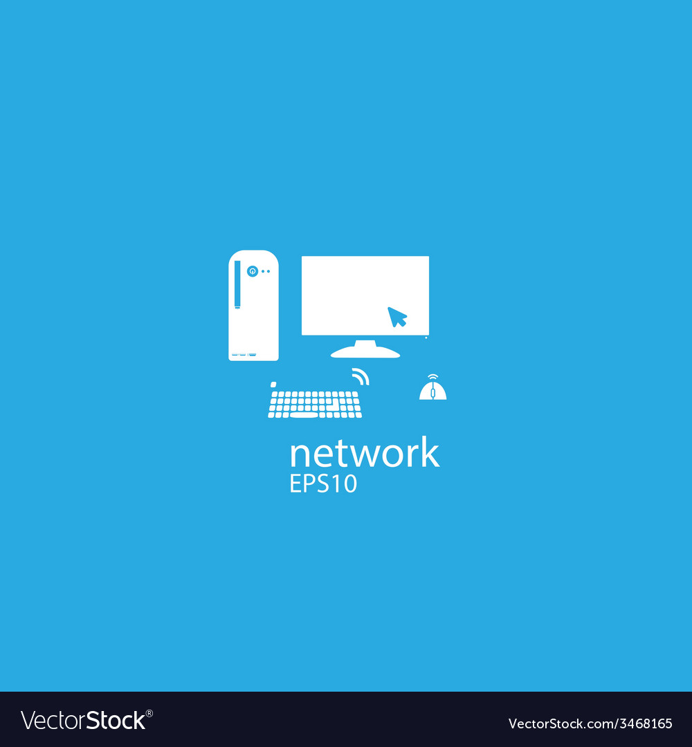 Social network background with computer