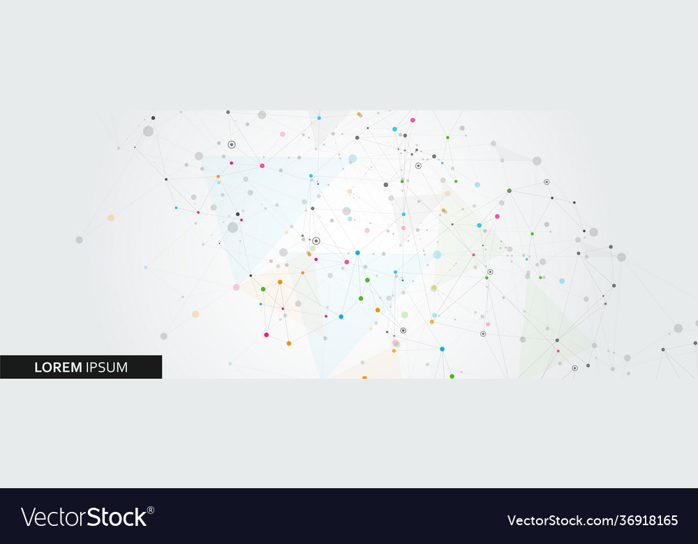 Technology abstract concept connection points