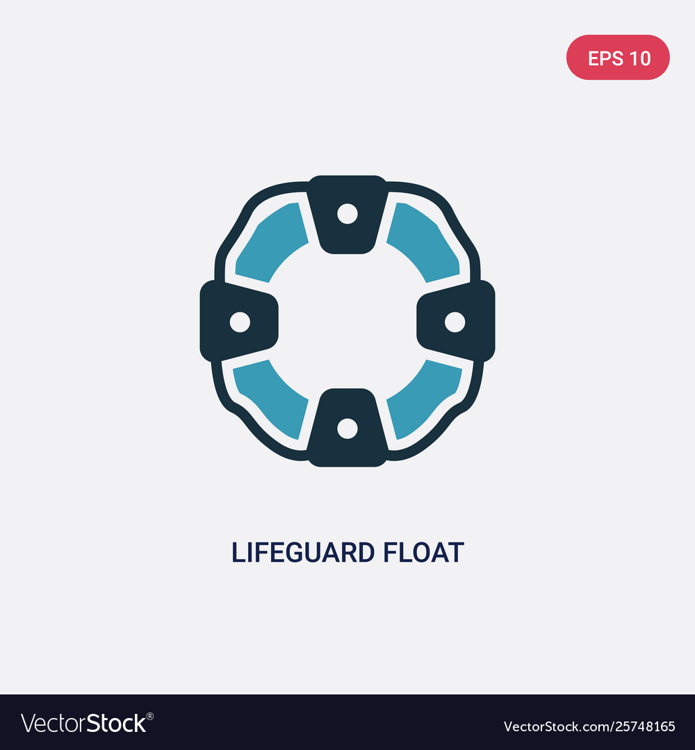 Two color lifeguard float icon from security vector image Two color lifeguard float icon from security