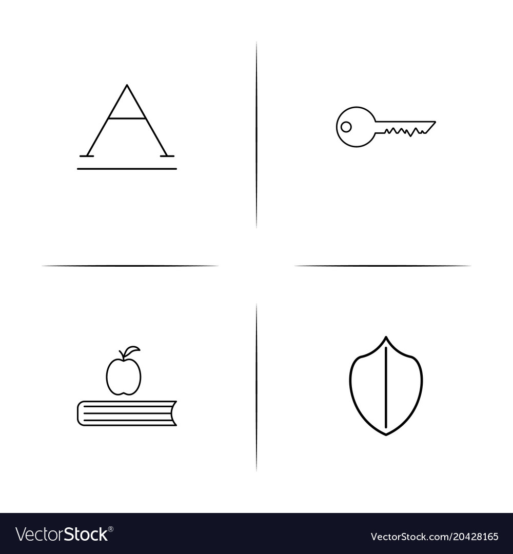 Web and text simple linear icon setsimple outline
