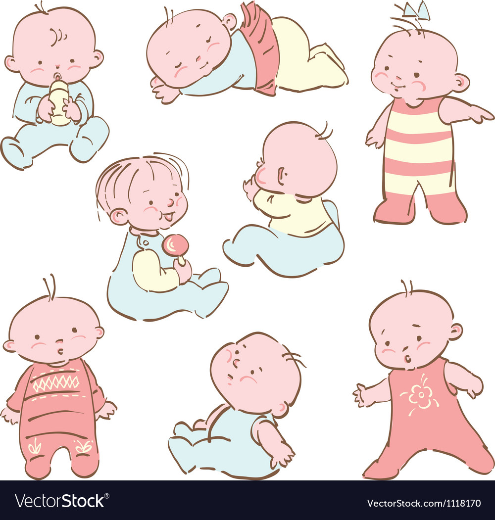 Babies Royalty Free Vector Image - VectorStock