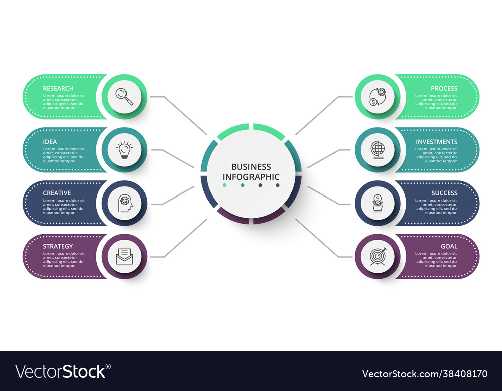 Business data visualization process chart Vector Image