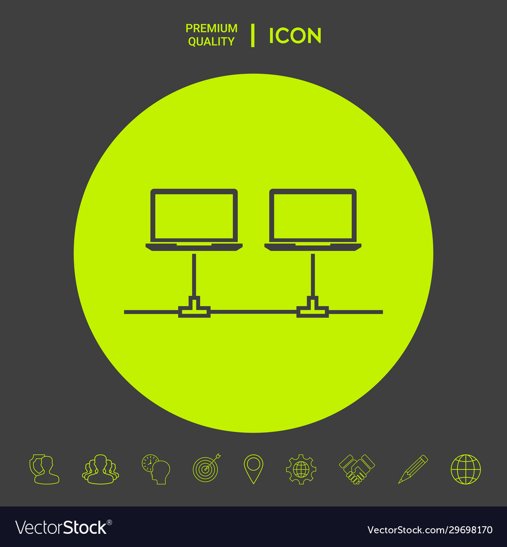 Computer network icon graphic elements