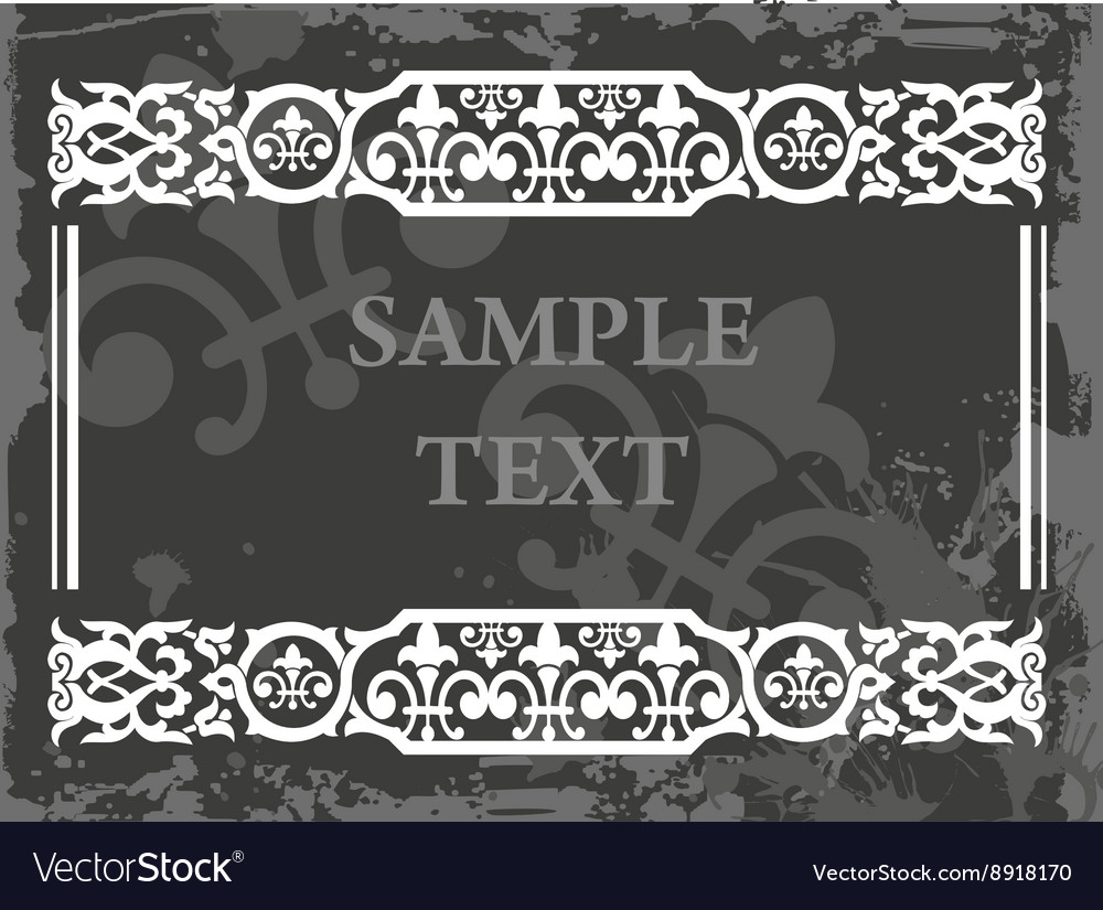 Decorative frame with pattern