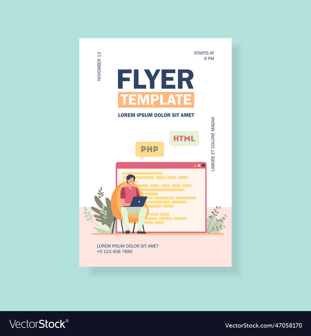 Developer writing code for website vector image Developer writing code for website