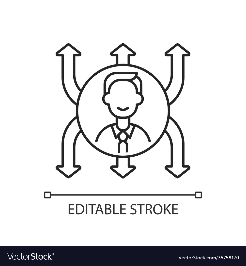 Flexibility linear icon vector image Flexibility linear icon