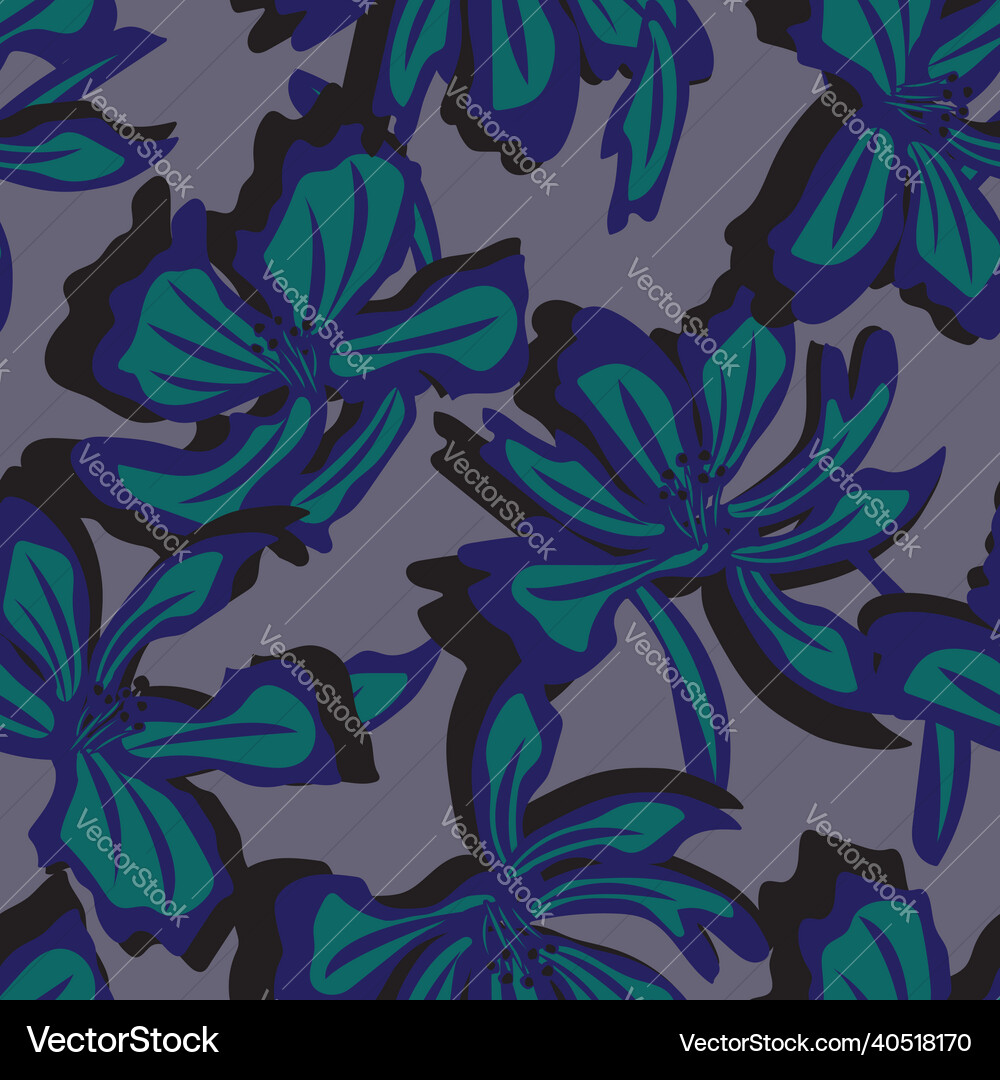 Floral seamless pattern background Royalty Free Vector Image