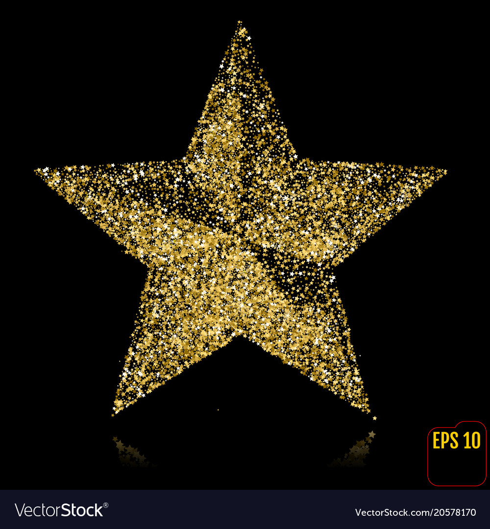 Golden star gold stars confetti concept