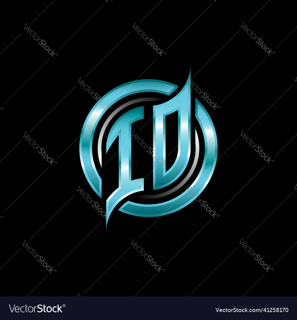 Io initial monogram logo circle rounded Vector Image Io initial monogram logo circle rounded