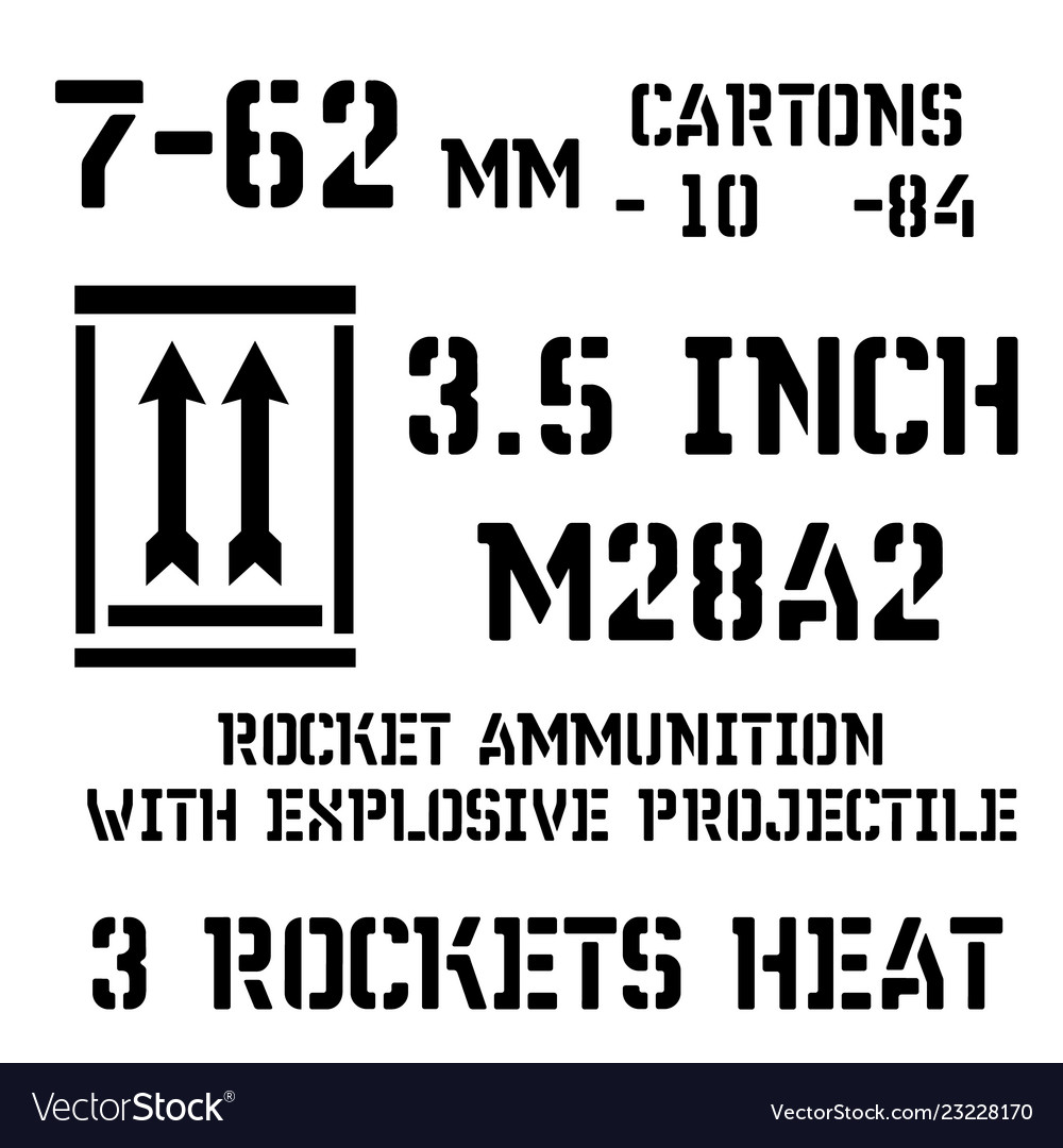 Military Stencil Warning Signs
