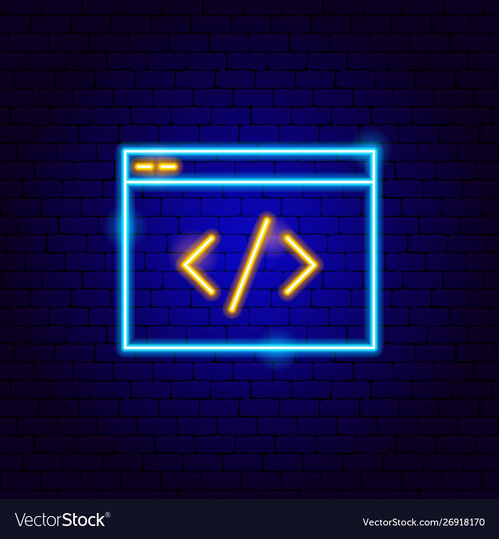 Neon Coding Sign