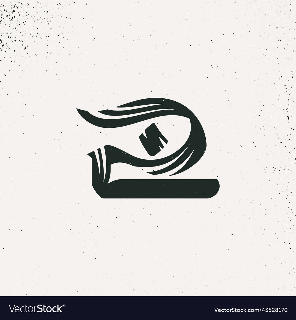 Number two icon in arabic script style rough vector image Number two icon in arabic script style rough