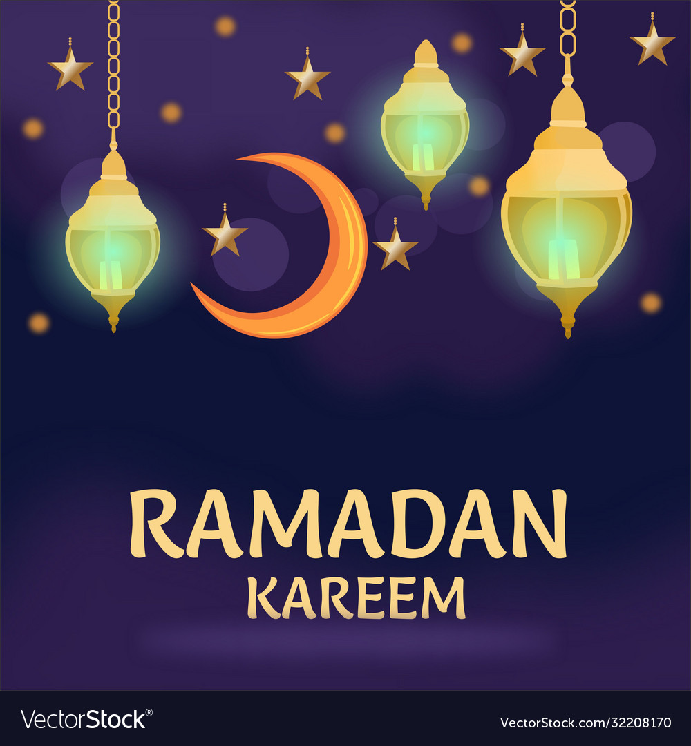 Ramadan kareem with lantern